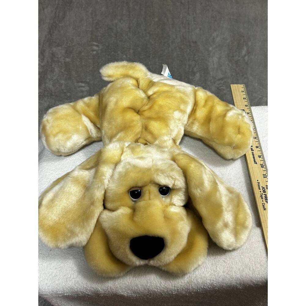 Vintage Kids of America Plush Yellow Puppy Dog Stuffed Animal Large Floppy Ears